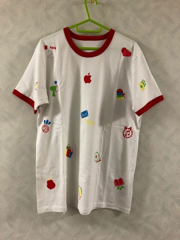 Apple Store 2014 Tシャツ フリーサイズ 総柄 アップル