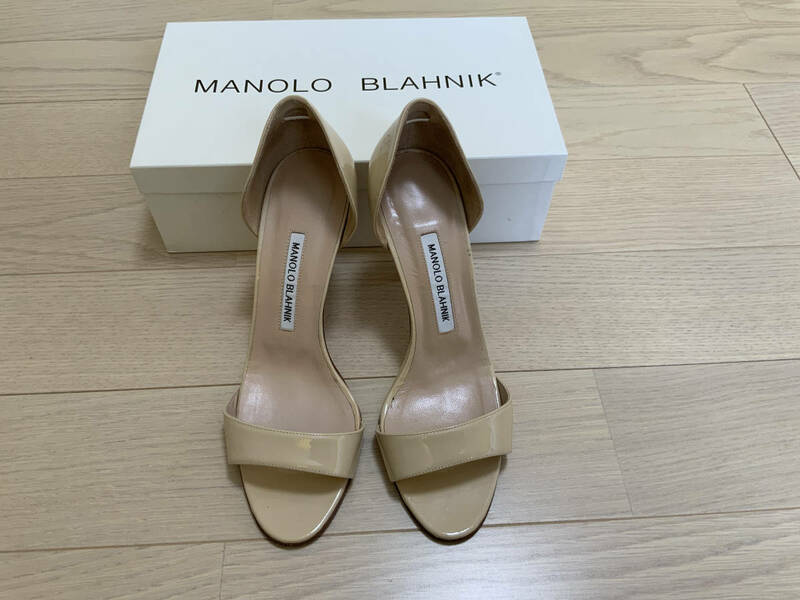 中古サンダル・MANOLO BLAHNIK・ベージュ・38