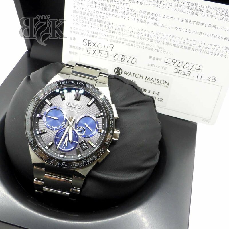 セイコー SBXC119 5X53-OBVO アストロン ソーラー 腕時計 保証書付き 展示品 ●