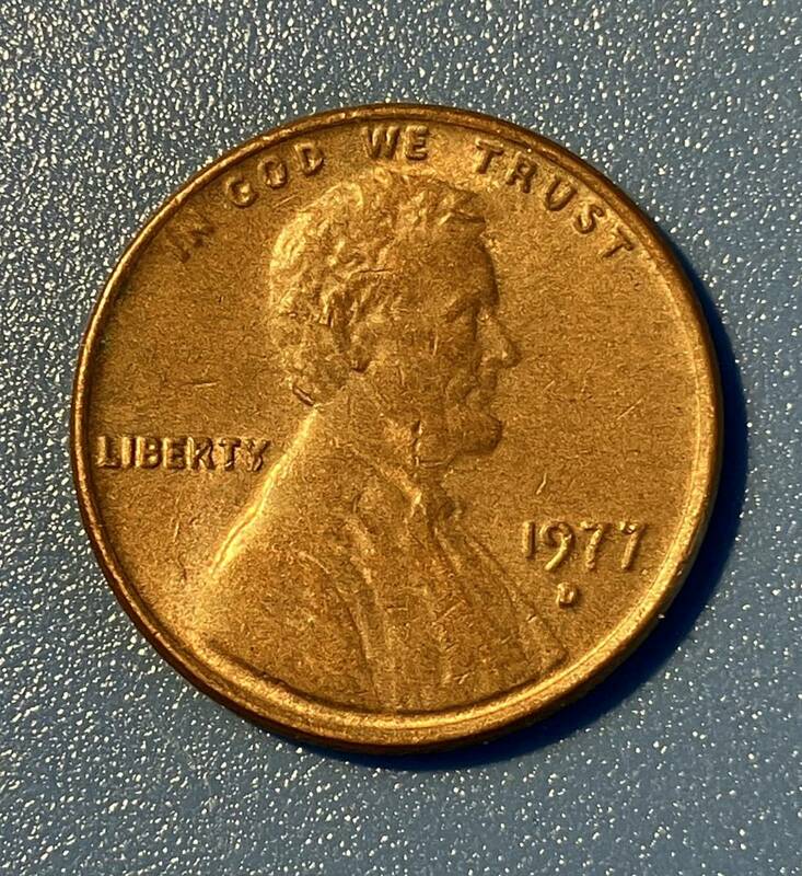 ★アメリカ・コイン 1977年・1セント銅貨(D)★（ペニー）