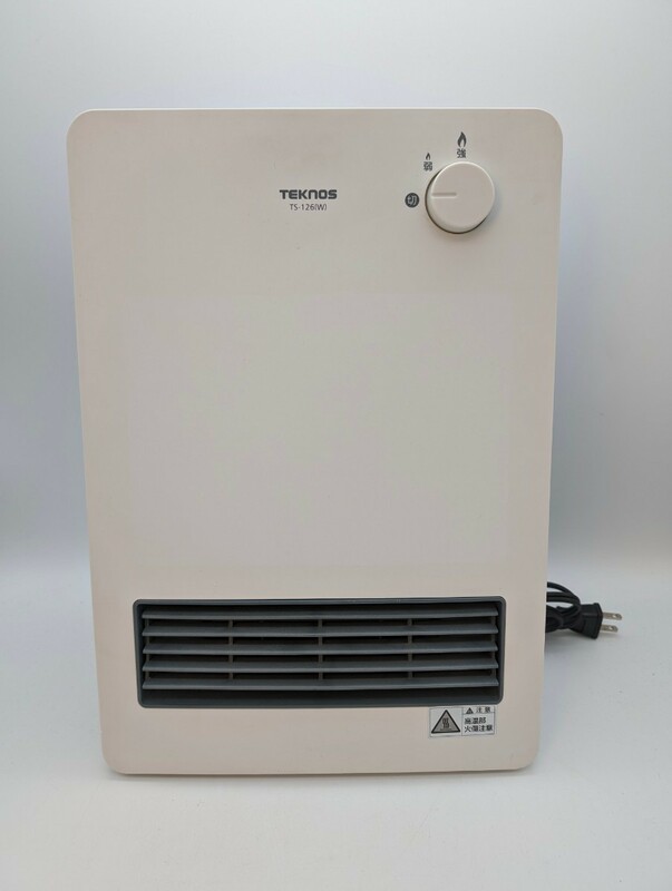 美品 TEKNOS セラミックヒーター TS-126（W）電気ストーブ 暖房 空調 ホワイト ヒーター 白 WHITE