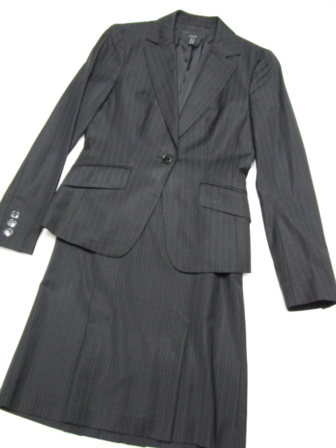 iCB アイシービー ストライプ柄 スーツ セットアップ ジャケット 9号 スカート 7号 定形外郵便全国一律710円 H15-A