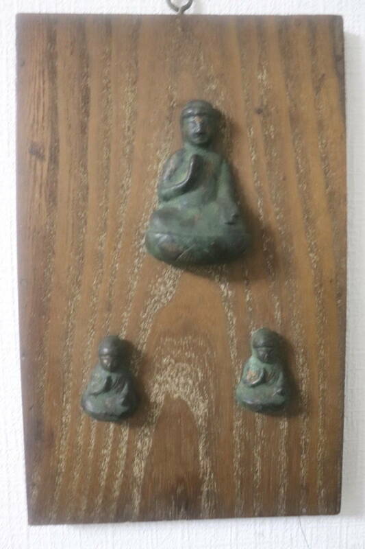 佛教美術　掛佛阿弥陀如来坐像　3体　古銅造り　室町時代