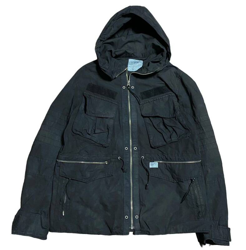 11ss UNDERCOVERISM UNDERMAN MILITARY JACKET アンダーカバー ミリタリー フードジャケット 黒 2 /