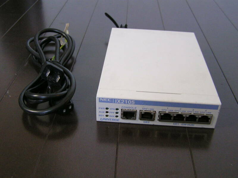 NEC UNIVERGE IX2105 電源内蔵小型VPNルータ 2系統5ポート 1000BASE-T搭載