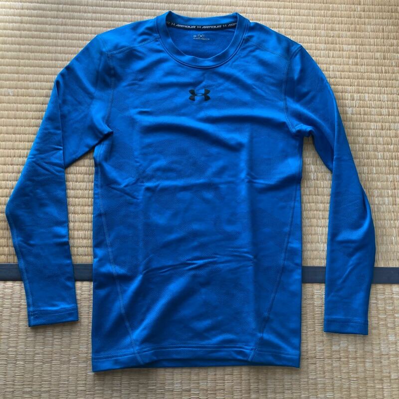 UNDER ARMOUR 長袖シャツ MD 青系 水色 コールドギア コンプレッション l/s ロングスリーブ インナー M CG ロンT 丸首