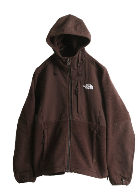 ノースフェイス フード付き デナリ ジャケット レディース S The North Face Denali フリース パーカー ジャンパー アウトドア ブルゾン 茶