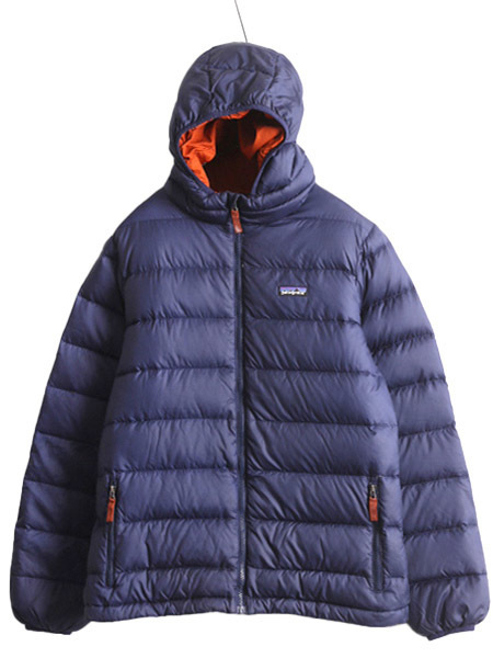 18年製 パタゴニア ハイロフト ダウン セーター フーディ ボーイズ XXL メンズ S 程 PATAGONIA アウトドア ナイロン ジャケット パッカブル