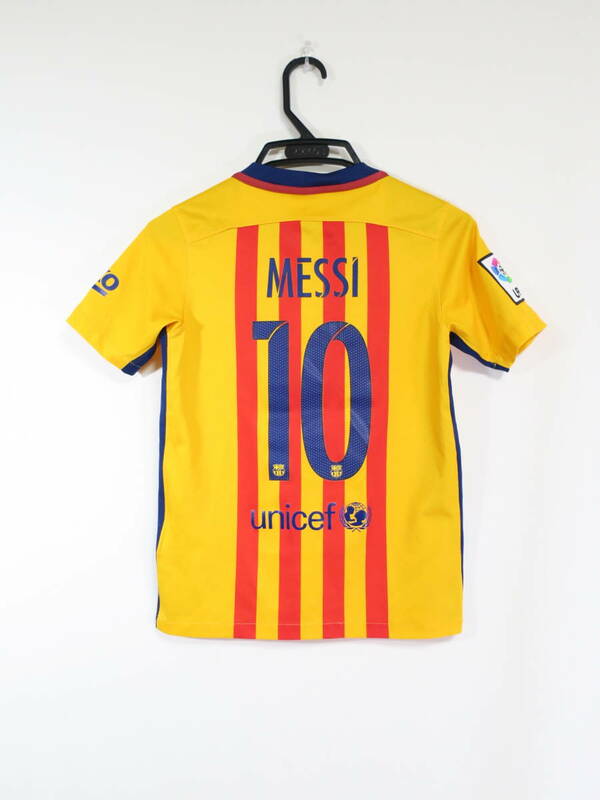 バルセロナ #10 MESSI メッシ 15-16 アウェイ ユニフォーム ジュニアM 140-150cm ナイキ NIKE Barcelona サッカー シャツ キッズ