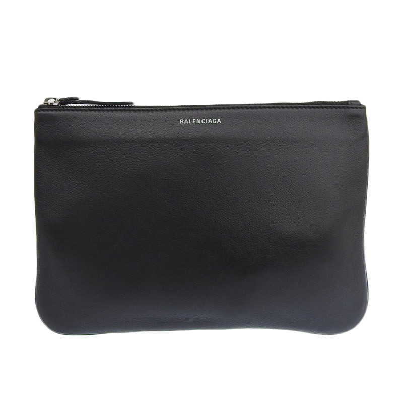 バレンシアガ BALENCIAGA エブリデイ クラッチバッグ レザー ブラック 516358 中古 新入荷 OB1656