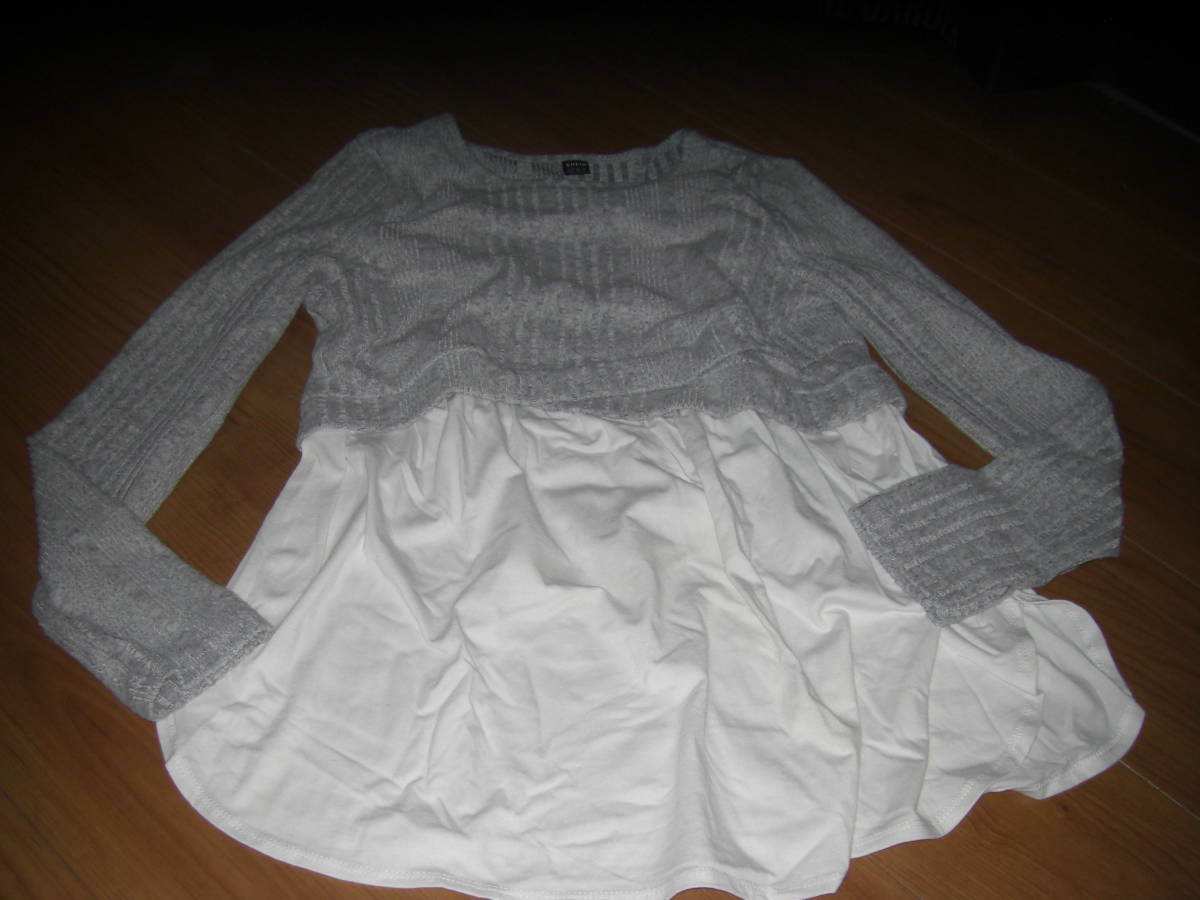 SHEIN　M　グレーレイヤード風PO