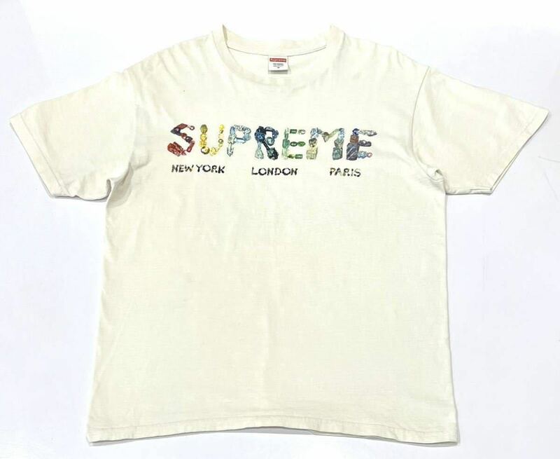 Supreme シュプリーム 半袖 Tシャツ T Shirt 18SS Rocks Tee 宝石ロゴプリント コットン100% ホワイト メンズ サイズM 送料無料