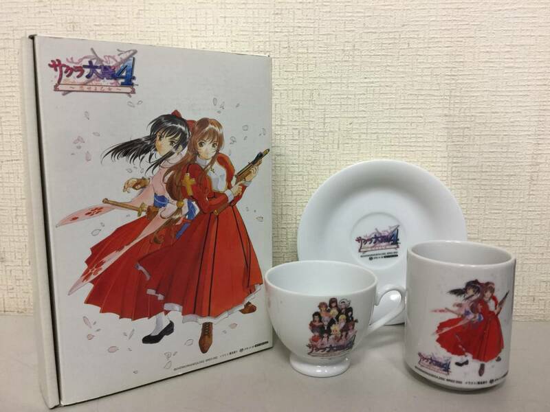 SEGA　セガ　サクラ大戦4 恋せよ乙女　コーヒーカップ　コーヒーソーサー　湯呑　未使用　未使用　非売品　　　　B3.2