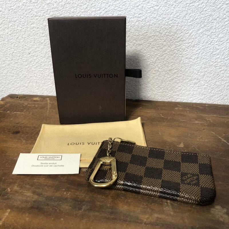 【美品】 Louis Vuitton ルイ・ヴィトン 鍵入れ キーリング 小銭入れ コインケース ダミエ N62658