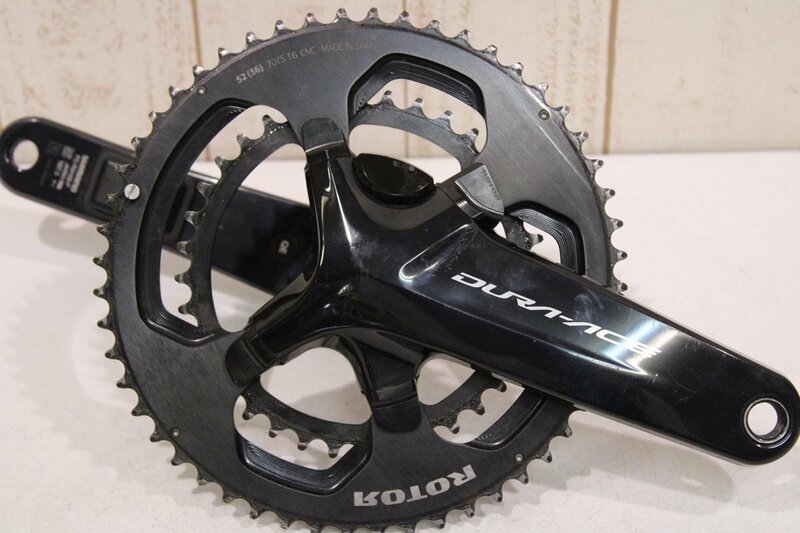 ★SHIMANO シマノ FC-R9100-P DURA-ACE ROTOR 2x11s 167.5mm 52/36T 両足計測パワーメーター クランクセット