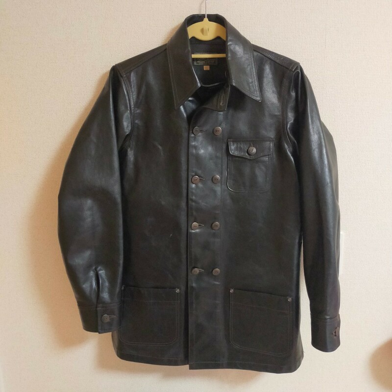DALEE’S & CO ダリーズ Leather Rangeman ホースハイド 馬革 レンジマン レザージャケット シャツ 16.5 ブラック(黒）