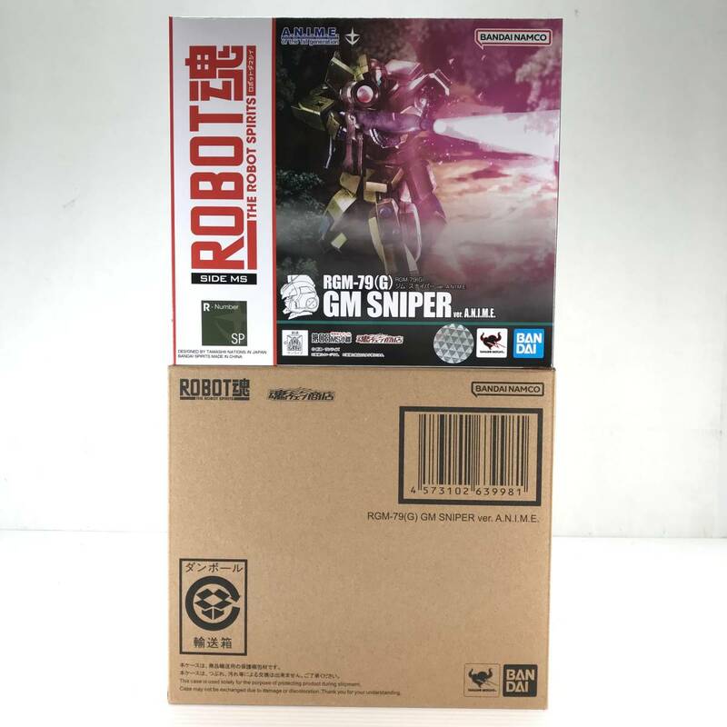 □中古品□ BANDAI フィギュア ROBOT魂 SIDE MS RGM-79SC ジム・スナイパー ver. A.N.I.M.E. 機動戦士ガンダム 第08MS小隊 開封済み 