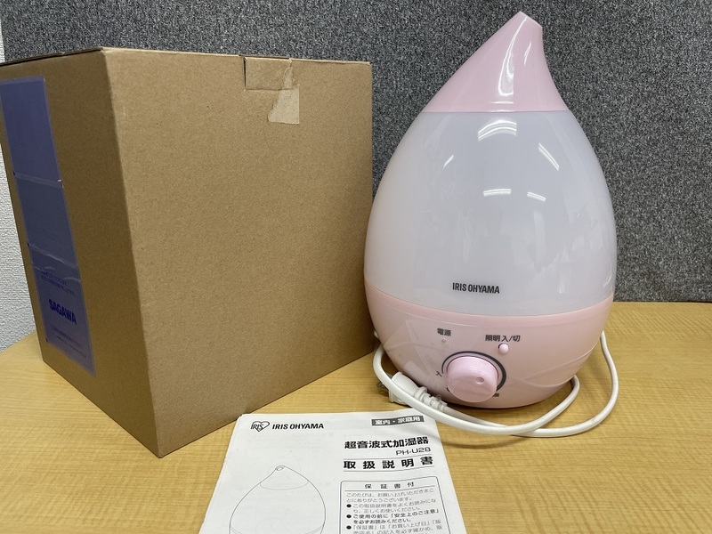 作動品★アイリスオーヤマIRIS OHYAMA超音波加湿器 2.8L ピンク PH-U28-P★X2401