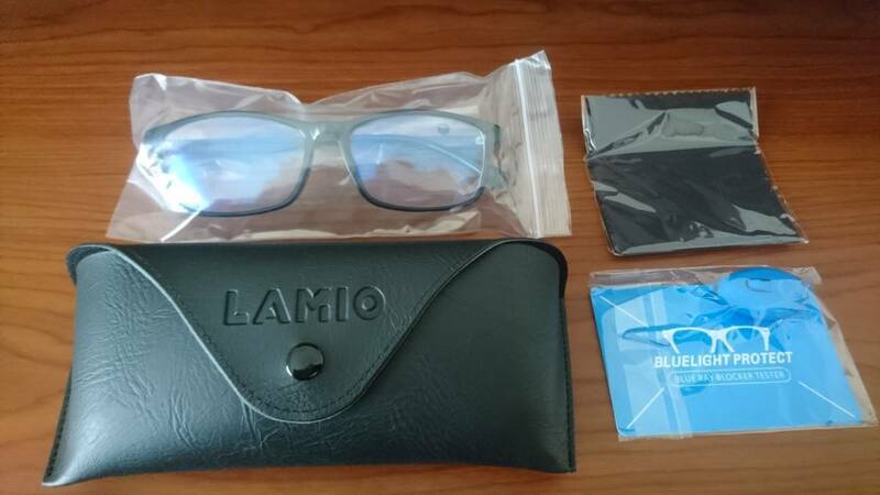 LAMIO ブルーライトカット メガネ PCメガネ 度なし 軽量 UVカット ウェリントン ブラック