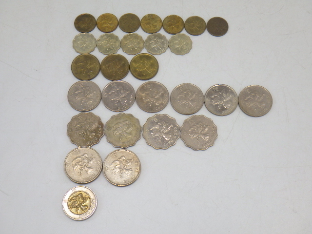 h4A061Z- 香港ドル 硬貨 新旧混在 おまとめ 82.5ドル分 115枚 エリザベス2世 ジョージ6世