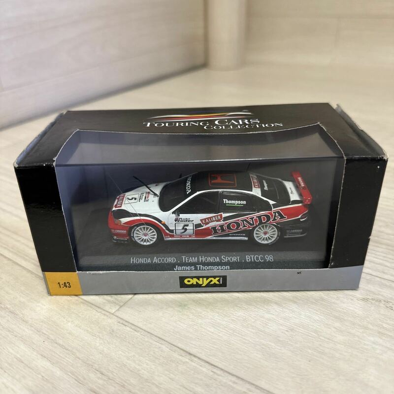 【A0202-8】未使用中古品◎ONYX 1/43 HONDA ACCORDTEAM HONDA SPORT BTCC 98 James Thompson #5(XT103) モデルミニカー レーシングカー