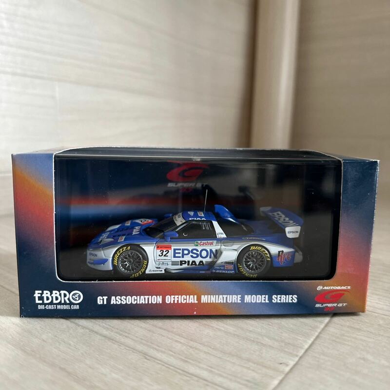 【A0204-5】未開封中古品『EBBRO エブロ 1/43 EPSON 2005 NSX Super GT'05 No.32』 モデルミニカー レーシングカー （同梱可）