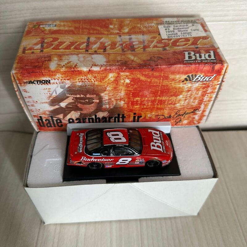 【A0231-3】未使用中古品『1:64 NASCAR Dale Earnhardt Jr. #8 Budweiser 1999』 モデルミニカー レーシングカー