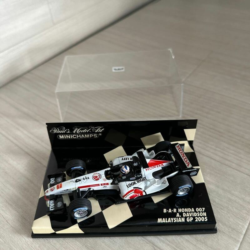 【A0235-13】『1/43 ミニチャンプス BAR ホンダ 007 A.DAVIDSON MALAYSIAN GP 2005 ♯4』 モデルミニカー レーシングカー