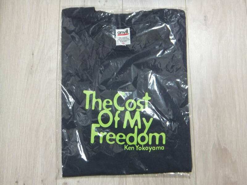 新品 KEN YOKOYAMA The Cost Of My Freedom Tシャツ L 紺/黄☆横山健 PIZZA OF DEATH ピザオブデス