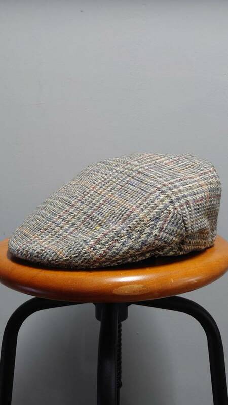 Vintage SHANDON HEADWEAR “Donegal Tweed” チェック柄 ウールツイード ハンチング 7 1/2 帽子