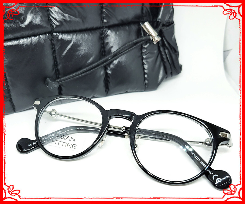 値下 MONCLER モンクレール 正規品 眼鏡フレーム ML5115D-001 ブラック 黒縁 ダウンケース付 ボストン 新品