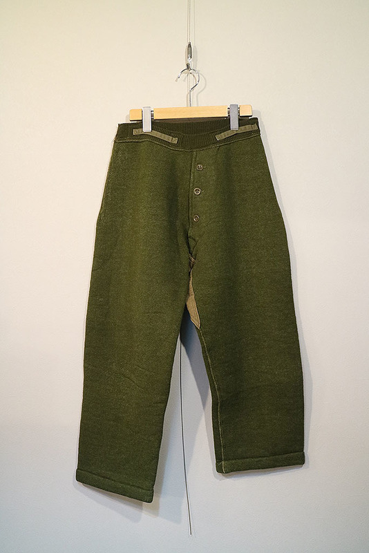 50's British military trousers inner fleece ブリティッシュミリタリー/イギリス軍/ウールパンツ/オリーブ/1