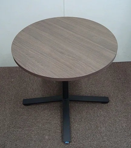 【2021年製】コクヨ　ビエナ　丸テーブル　幅750　天板フラップタイプ　木目　ラウンジ　作業台　休憩　ミーティング　カウンター