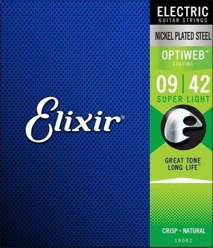 Elixir エリクサー エレキギター弦 OPTIWEB Super Light .009-.042 #19002 【国内正規品】