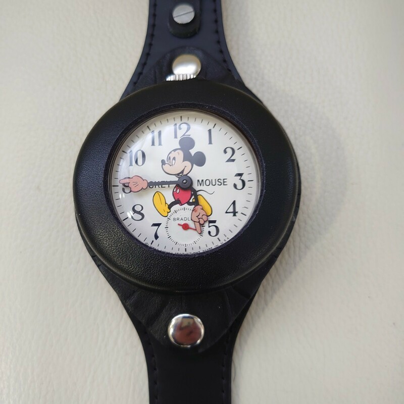 Mickey Mouse ミッキーマウス 腕時計 レザーベルト 懐中時計 希少