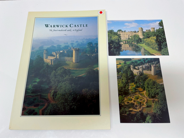 英国 Warwick Castle ウォーリック城 中世 ばら戦争 騎士 古城 日本語 ガイドブック 図録 ポストカード 絵葉書 ２枚 セット 本
