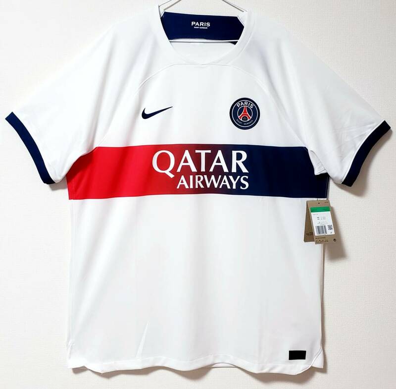 ◯最新作 ２０２４年 正規品 美品 新品タグ付き 2024 正規品 パリ サンジェルマン XL PSG 公式ユニフォーム ナイキジャパン ※未使用 美品