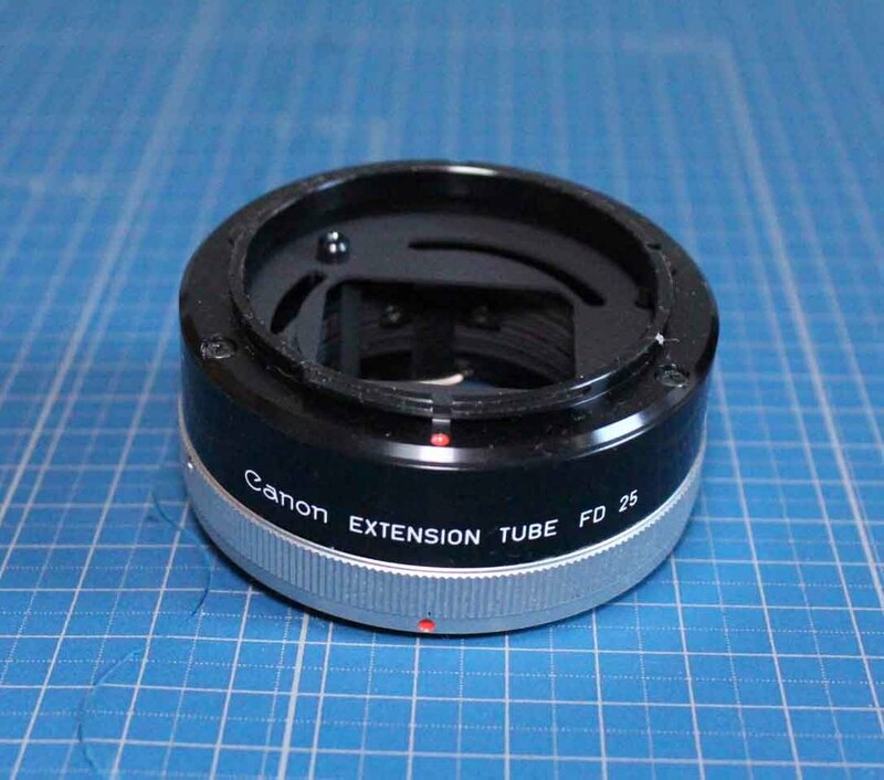 [is12]canon FD 25 中間リング　　接写リング　エクステンション　チューブ　アダプター extension tube　マクロ撮影 キャノン