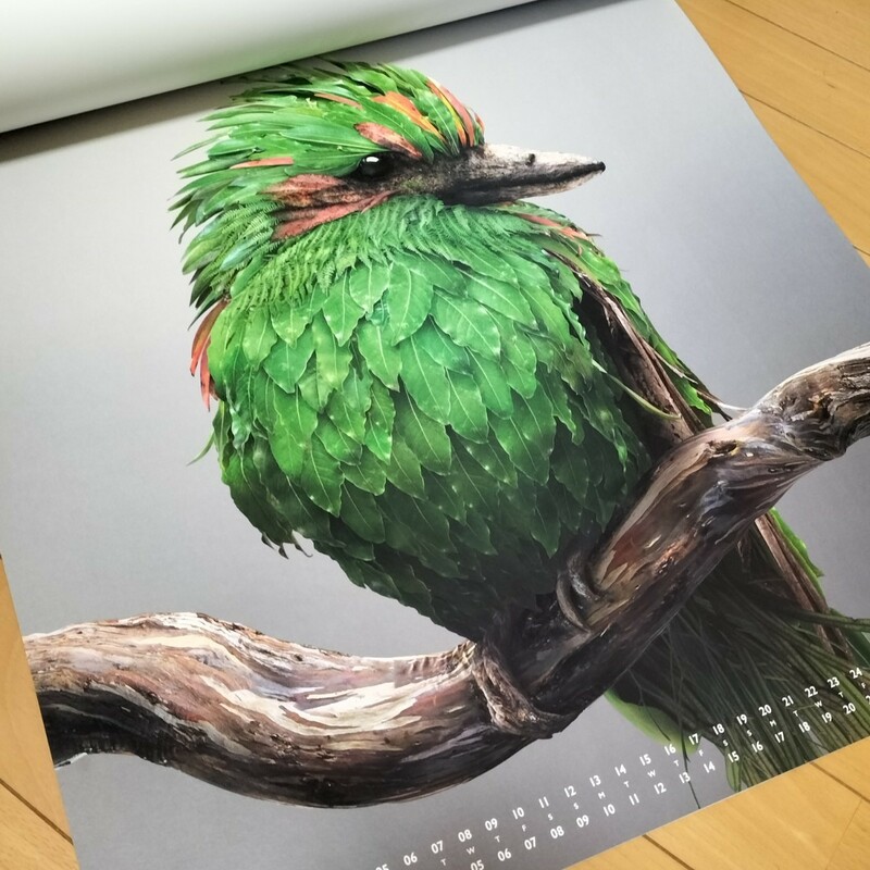 ART カレンダー（フォトグラフィックイラスト、特殊印刷）FUSION Nature & Technology