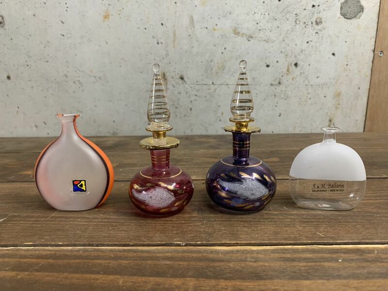 R166 こうすい香水瓶 昭和レトロ インテリア パフュームボトル ガラス