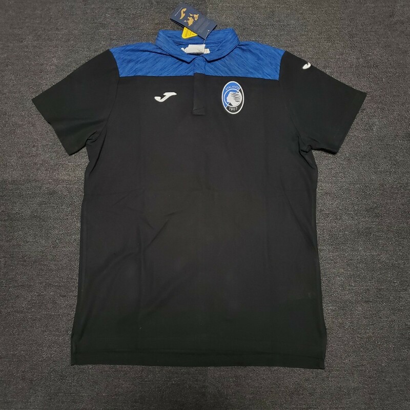 新品　joma　アタランタBC　ポロシャツ　Polo　ブラック　半袖Tシャツ XL 正規品　サッカー