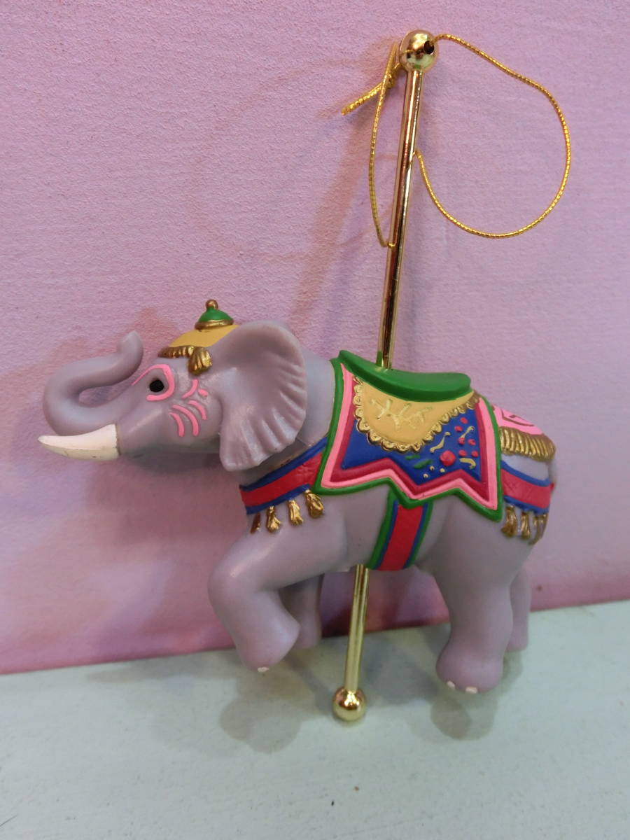 カルーセル メリーゴーランド◆ビンテージ オーナメント フィギュア USA 象 ゾウ 置物 エレファント インテリア Carousel アンティーク