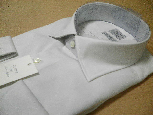 百貨店ブランド＊SHIRT MAKER CHOYA/PREMIUM CARE FREE TWO PLY YARN 100＊サイズ L 41-84＊綿100% 高級ドレスシャツ 形態安定加工