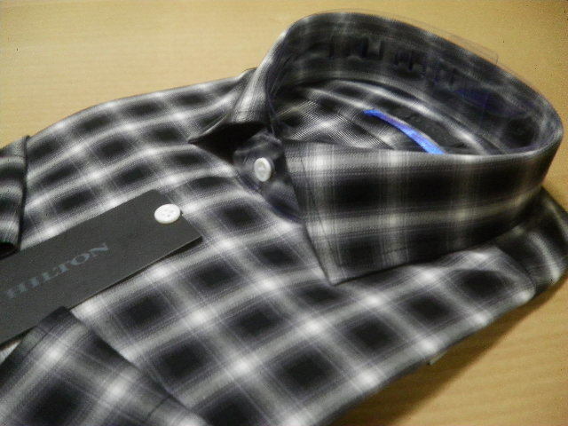 HILTON/ヒルトン＊サイズ LL 43-86＊綿100% 高級ドレスシャツ 形態安定加工