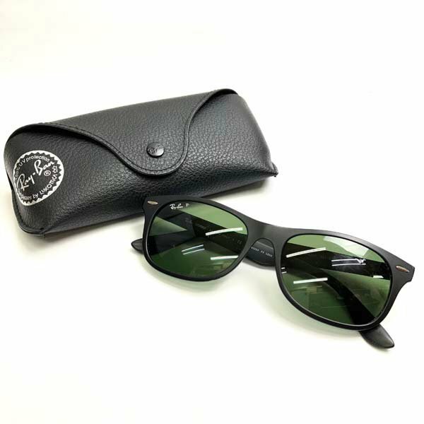 t)レイバン Ray-Ban サングラス LITEFORCE サイズ55□17 RB4207 ブランド品 中古 ※専用ケース有り 左目レンズ訳有り 現状お渡し