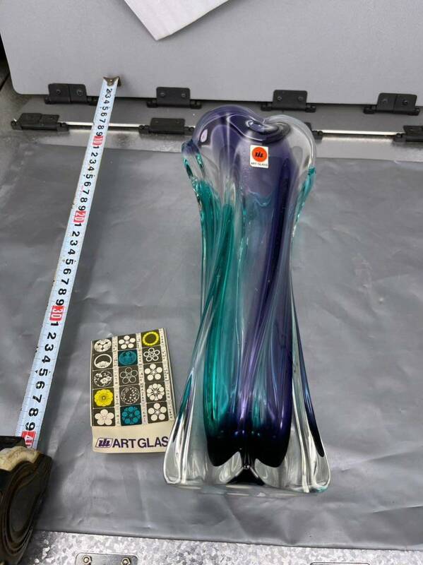 西B花瓶 フラワーベース 花器 インテリア ガラス製 KURATA 壺　花瓶　クリスタル