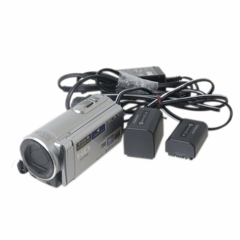 【中古】 SONY ソニー HDR-CX170 デジタルビデオカメラ シルバー ACアダプタ(AC0L200C)、バッテリー（NP-FV70・NP-FV50) NT Bランク