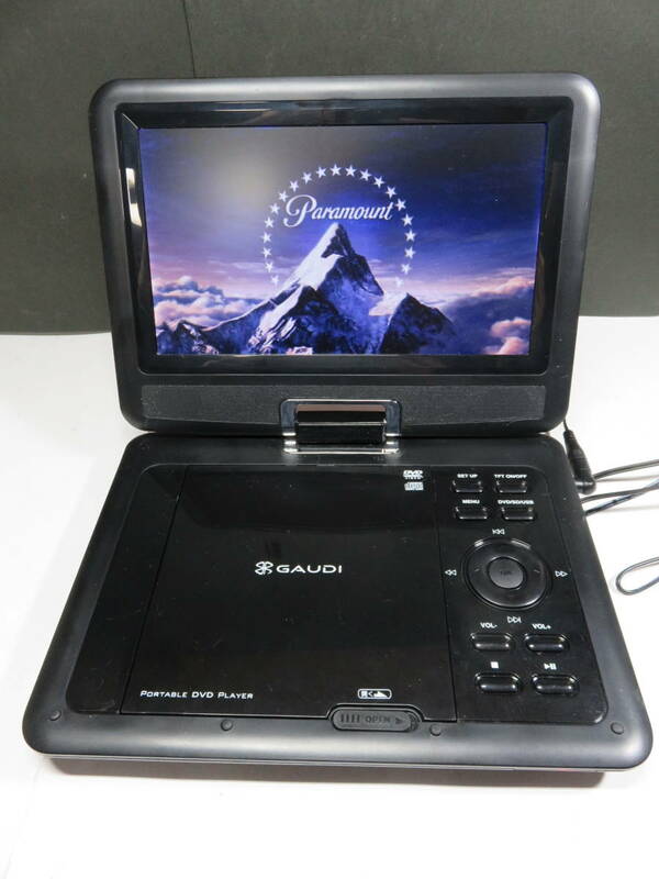 ■GREEN　HOUSE　「GAUDI」９型ワイド液晶ポータブルDVDプレーヤー　GHV-PDV900　本体のみ　動作品　