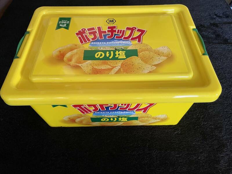 送料込 箱のみ　ポテトチップス のり塩 コンテナ BOX Lサイズ　お菓子なし