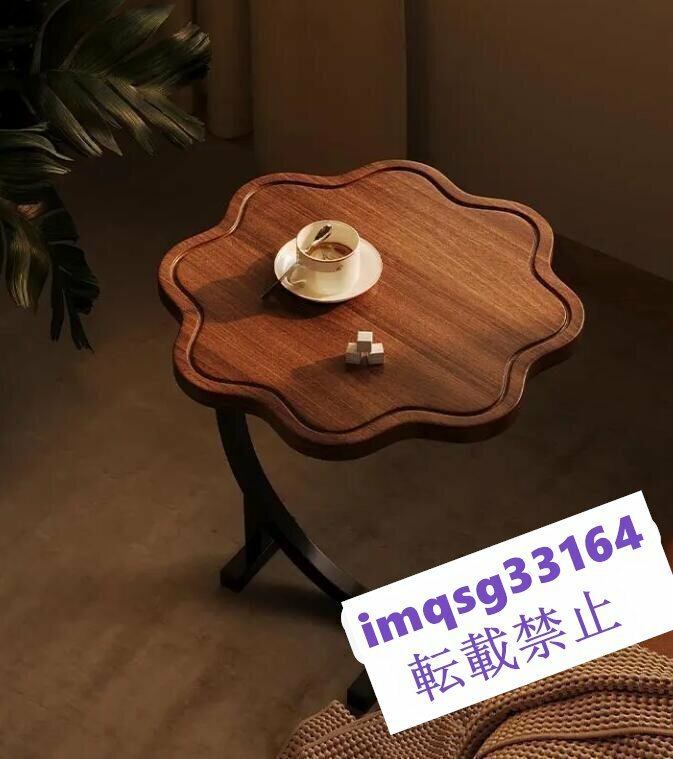 コーヒーテーブル 実用 贅沢 オリジナル高級花びら雲形サイドテーブル別荘ナイトテーブルリビング北欧木製